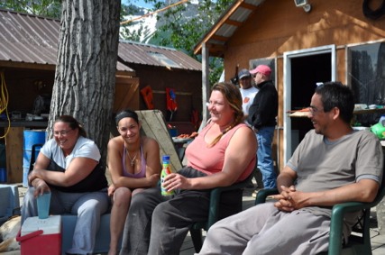 locals at the fishing village